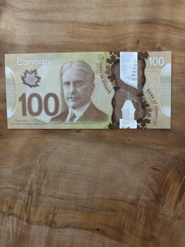 canadian 100 dollar bill